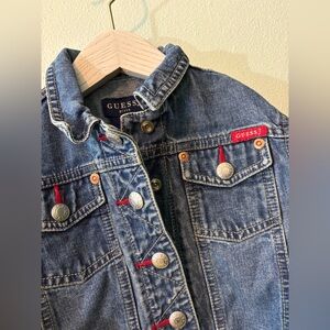 GUESS 3T ✨ VINTAGE Y2K Kids Blue Denim Jacket cotton excellent condition